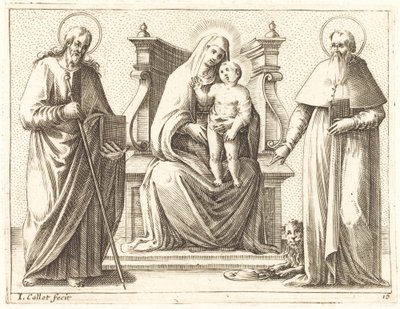 Virgin and Child with Saints James and Jerome by Jacques Callot