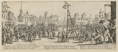 Gallows, Plate 10 from the Series "Horrors of War" by Jacques Callot