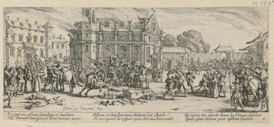 Destruction of a Monastery, Plate 6 from the series "Miseries of War" by Jacques Callot