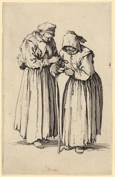 Two Beggar Women, Sheet 9 from the Series 