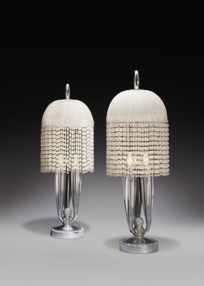 Pair of Table Lamps by Jacques Emile Ruhlmann