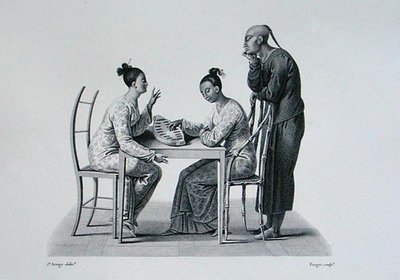Chinese playing Tchonka in Coupang, Timor, from 