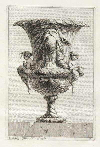 Suite of Vases: Plate 9, 1746 by Jacques Francois Joseph Saly