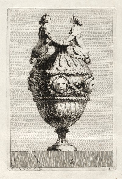 Suite of Vases: Plate 5 by Jacques François Saly