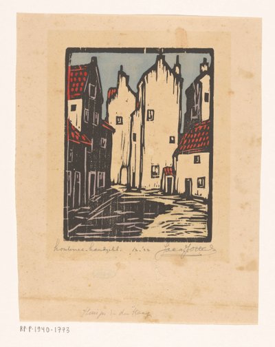 Cottages in The Hague by Jacques Jeichienus Ottens (signed by artist)
