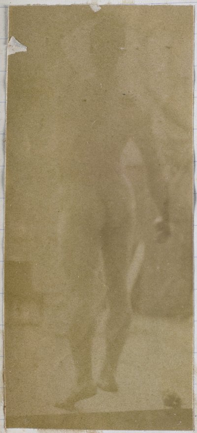 Study of a Male Nude Model, Standing and Seen from the Back, in the Studio of Jacques de Lalaing by Jacques Lalaing (attributed to)