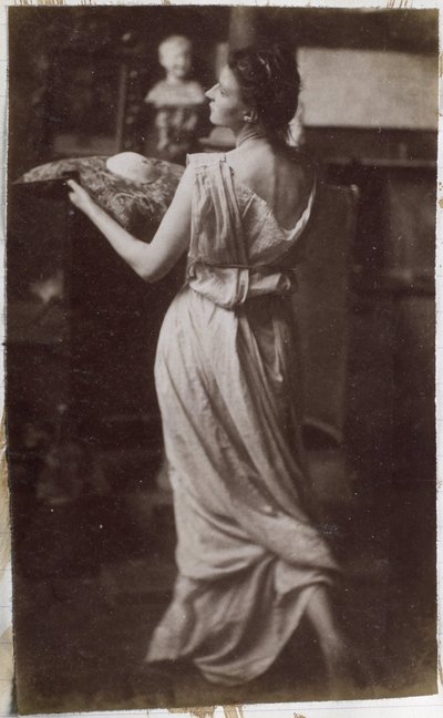 Study of a Female Model in Drapery, Seen from the Back, in the Studio of Jacques de Lalaing by Jacques Lalaing (attributed to)