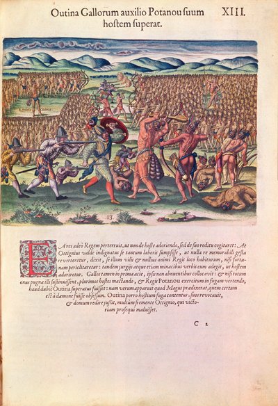 The French Help the Indians in Battle, from 