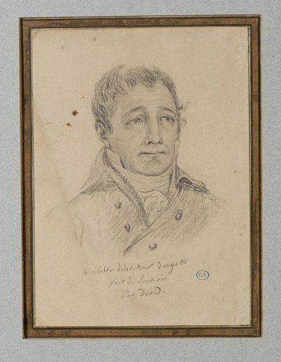 Portrait of Ignace-Eugène-Marie Degotti by Jacques Louis (workshop of) David