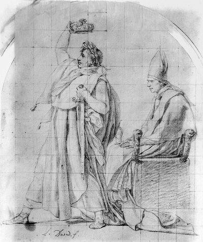 Emperor Napoleon Crowning Himself, c.1804/07 by Jacques Louis David