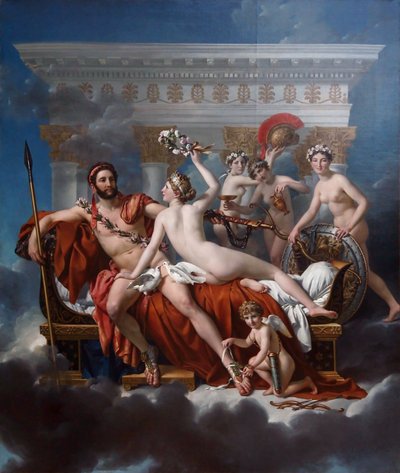Mars Being Disarmed by Venus by Jacques Louis David