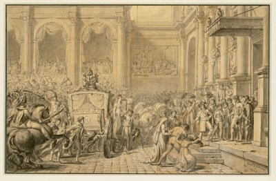 The Arrival of the Emperor by Jacques Louis David