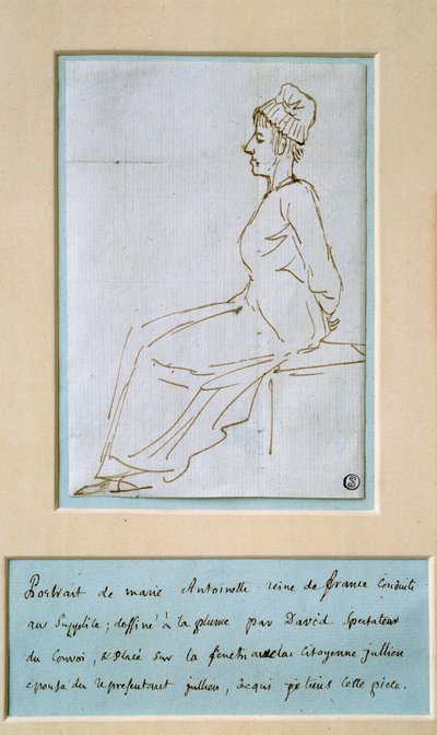 Marie Antoinette Led to Torture by Jacques Louis David