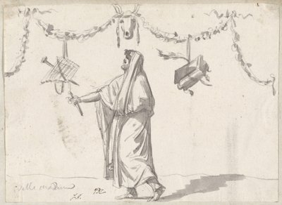Ornament with a Bearded Man in Ancient Dress by Jacques Louis David