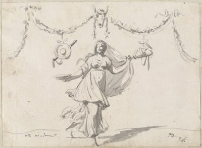 Ornament with a Woman in Ancient Dress by Jacques Louis David
