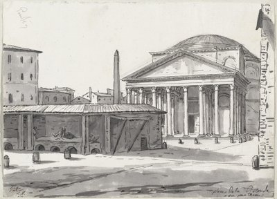 The Pantheon Seen from the Piazza by Jacques Louis David