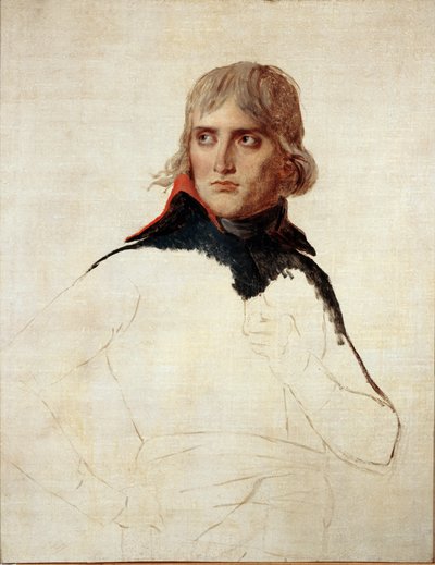 Unfinished Portrait of Napoleon Bonaparte in General by Jacques Louis David