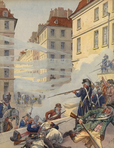 Revolutionary Unrest on the Streets of France by Jacques Marie Gaston Onfray de Breville (Job)