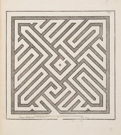 Design for Parterre, from Theatre des Plans et Jardinages, pub.1652 (engraving) by Jacques Mollet