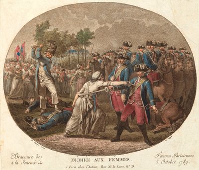 Bravery of Parisian Women on the Day of October 5, 1789: Dedicated to Women by Jacques Philippe Caresme