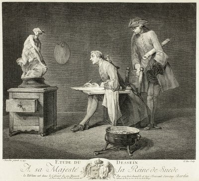 The Drawing Lesson by Jacques Philippe Le Bas