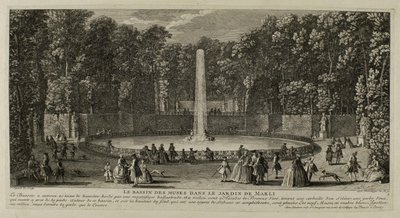 The Basin of the Muses in the Garden of Marli by Jacques Rigaud