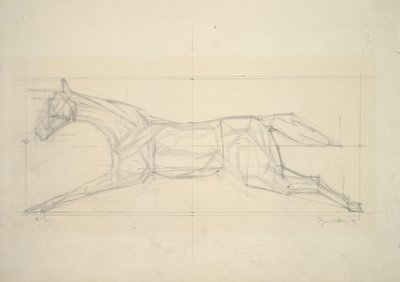 Jockey Series, No.2 (Horse Seen from Side) by Jacques Villon