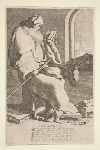 Bias Prieneus, #5 from the series The Seven Wise Men of Greece by Jacques de Gheyn III