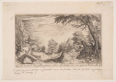 Landscape with a Stag on a Bridge, from Landscapes by Jacques de Gheyn II