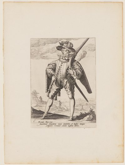 Musketeer, from Officers and Soldiers of the Bodyguard of Emperor Rudolph II by Jacques de Gheyn II