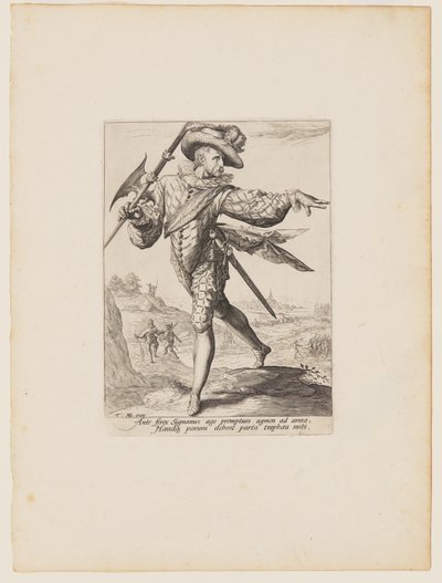 Sergeant, from Officers and Soldiers of the Bodyguard of Emperor Rudolph II by Jacques de Gheyn II