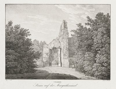 Ungern, Ruins on the Margrethen Island by Jakob Alt