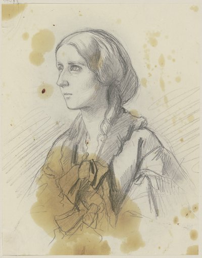 Bust of a Young Girl Facing Left by Jakob Becker