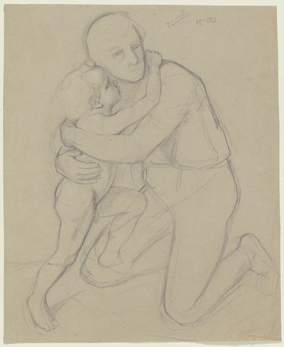 Man with Child by Jakob Becker