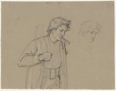 Young Man in Half Figure by Jakob Becker