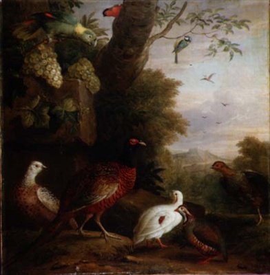 Birds in a Landscape by Jakob Bogdani or Bogdany
