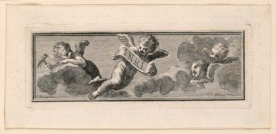 Vignette with Angels and Instruments of the Passion by Jakob Frey