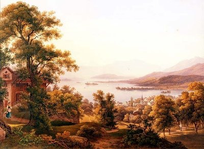 A View of Horgen on the Lake of Zurich by Jakob Suter