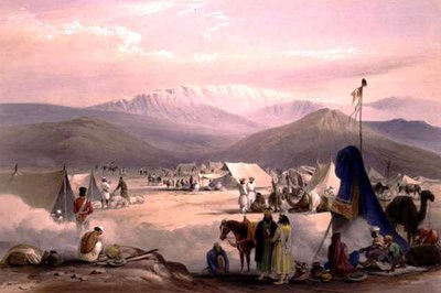 The Encampment at Dadur, with the Entrance to the Bolan Pass, from 