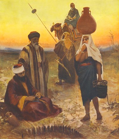 Holy Land: Evening at the well by James (after) Clark