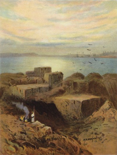 Ruins of Babylon and hanging gardens by James (after) Clark