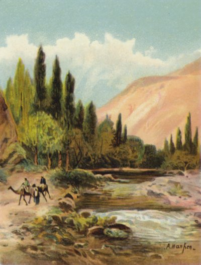 The Barada (Pharpar) River, near Damascus by James (after) Clark