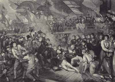 The Death of Admiral Lord Nelson at the Battle of Trafalgar by James (after) Heath