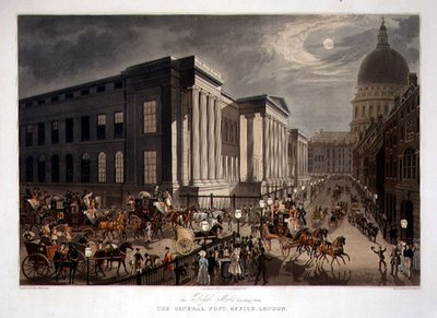 The Royal Mails Starting from the General Post Office, London by James (after) Pollard