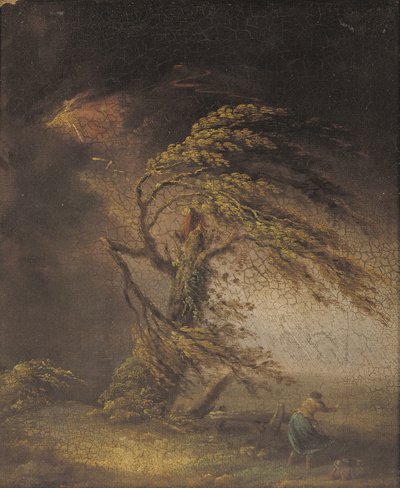 A tree struck by lightning by James (circle of) Ward