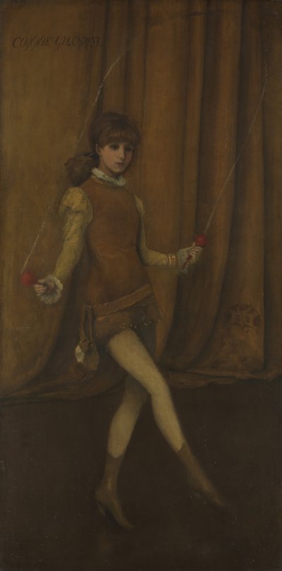 Harmony in Yellow and Gold: The Gold Girl (Connie Gilchrist) by James Abbott McNeill Whistler