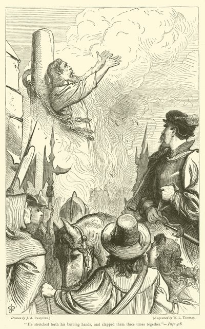 He stretched forth his burning hands, and clapped them three times together by James Abbott Pasquier
