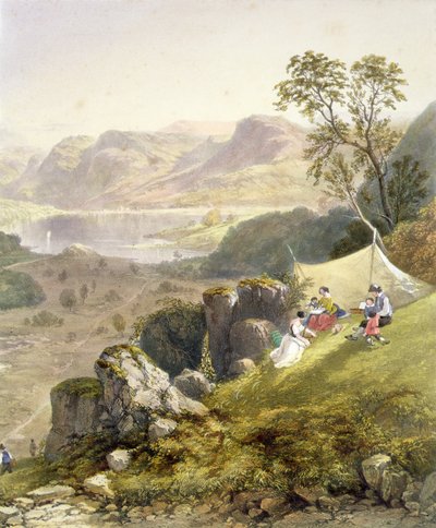 Thirlmere and Wythburn (detail) by James Baker (after) Pyne