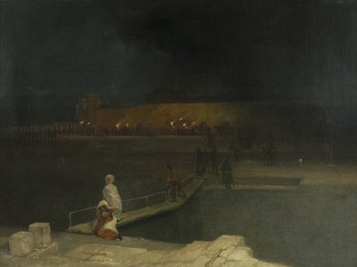 Bristol Riots: Prisoners Escorted by Torchlight by James Baker Pyne