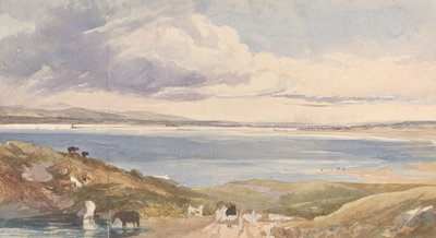 Landscape by the Shore with Road in Foreground by James Bulwer